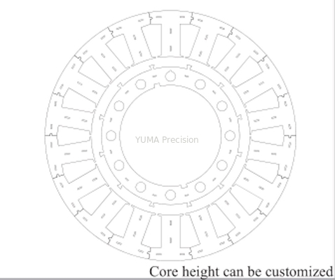 موتور با کیفیت بالا Core Stator Rotor Manufacturer Servo 215.2mm OD stator stack